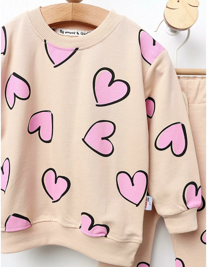 Costumas Multe Inimioare model cu bej picture - 3