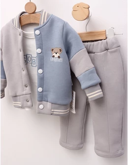 Costumas premium vatuit, Go Bear, gri-albastru