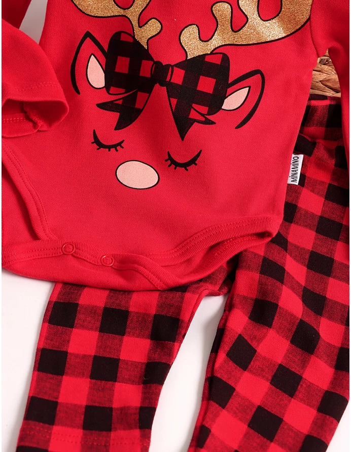 Costumas Shine Deer model cu rosu picture - 4