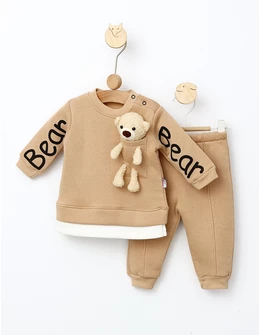 Costumas Silly Bear model crem 74 (6-9 luni)