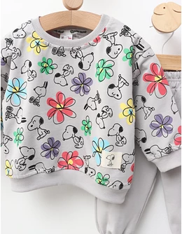 Costumas Snoopy and Flowers, gri