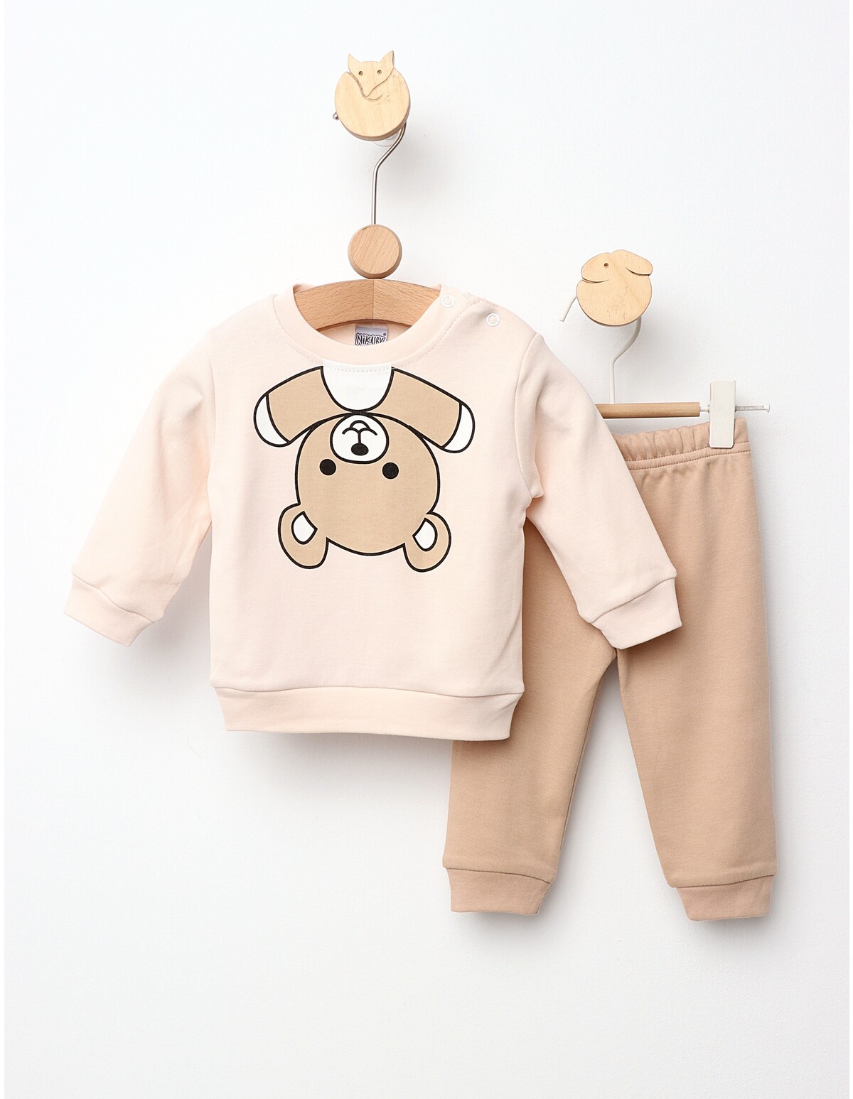 Costumas Upside Down Bear cu bej