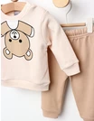 Costumas Upside Down Bear cu bej picture - 3