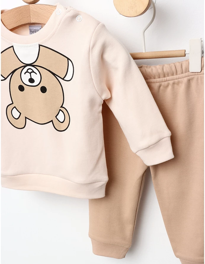 Costumas Upside Down Bear cu bej picture - 3
