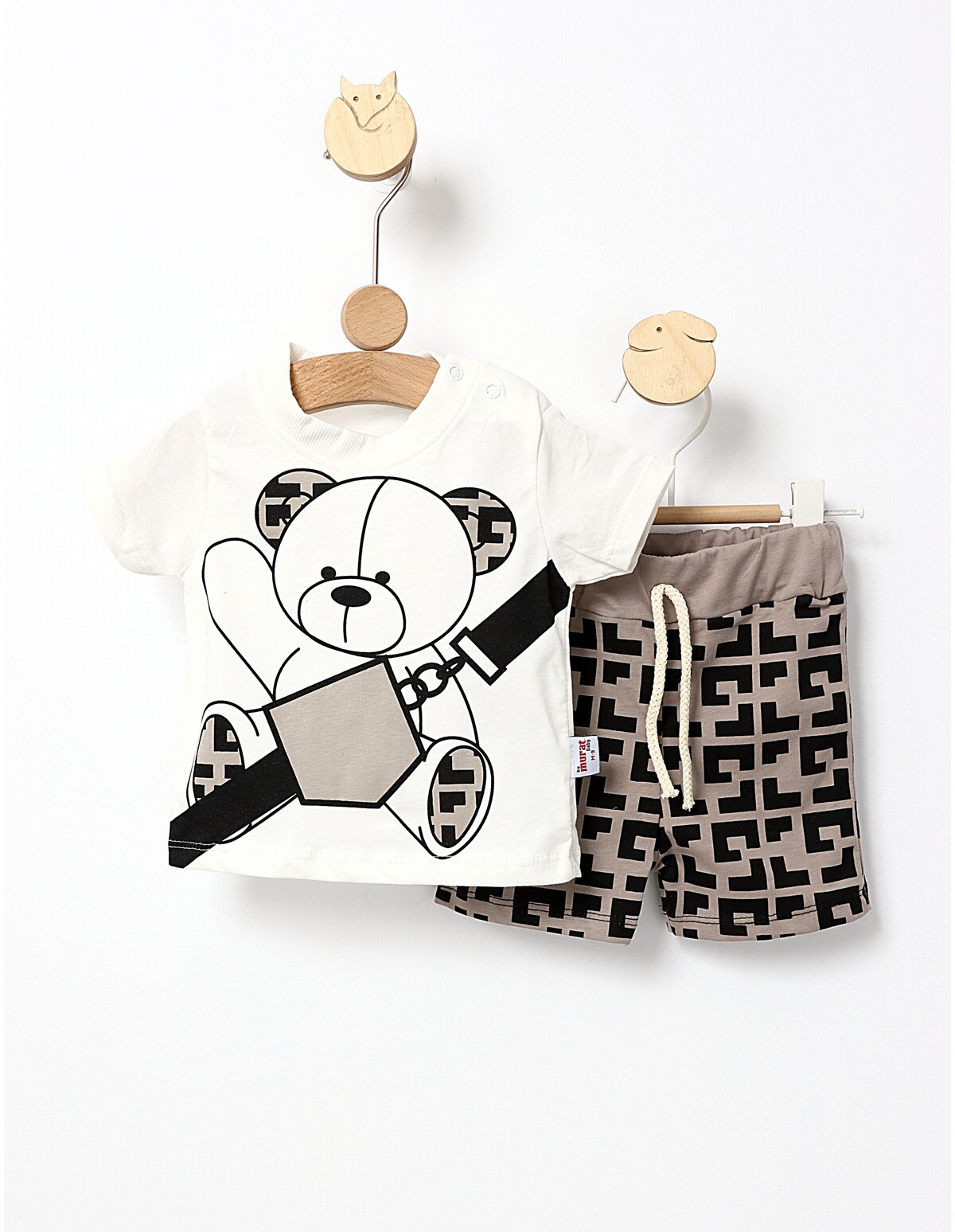 Costumas vara Lucky Bear alb-bej
