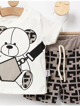 Costumas vara Lucky Bear alb-bej
