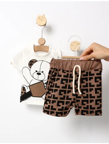 Costumas vara Lucky Bear alb-maro picture - 3