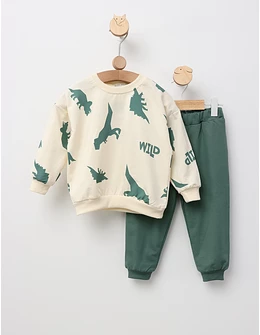 Costumas Wild Dino model cu verde