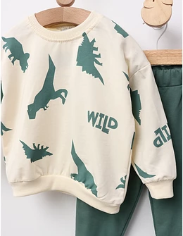 Costumas Wild Dino model cu verde