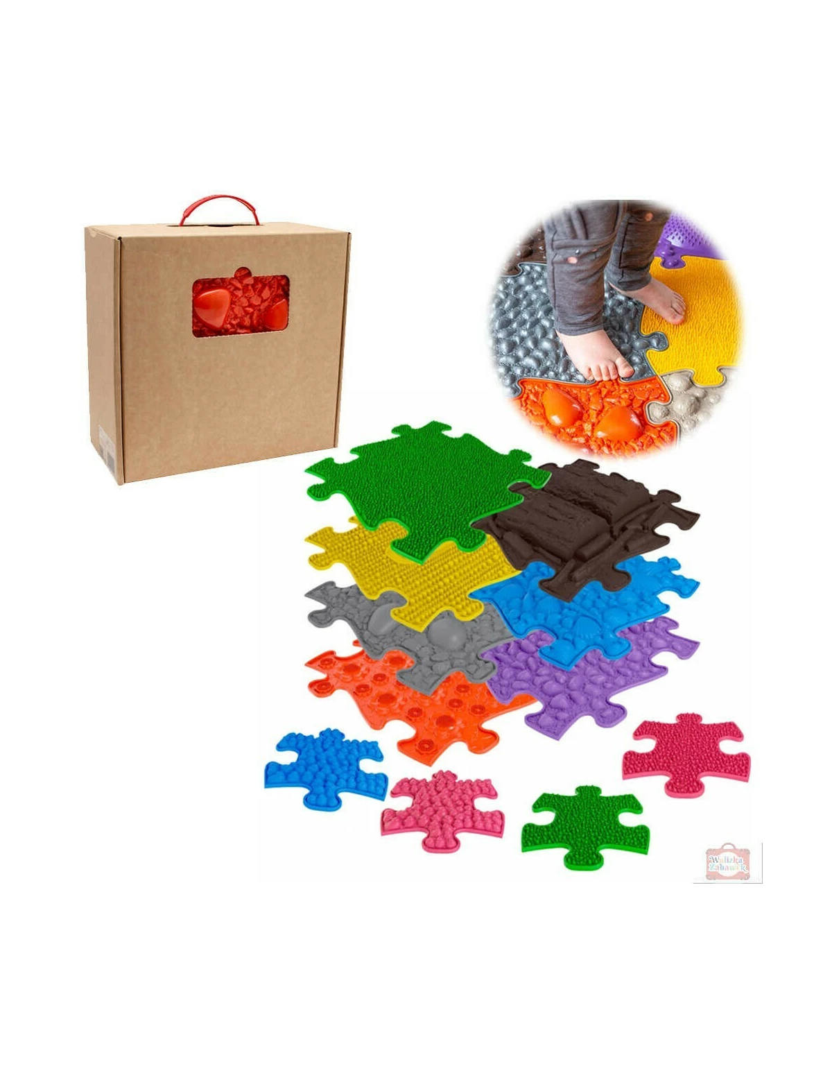 Covoras ortopedic senzorial puzzle Set Mediu 2A