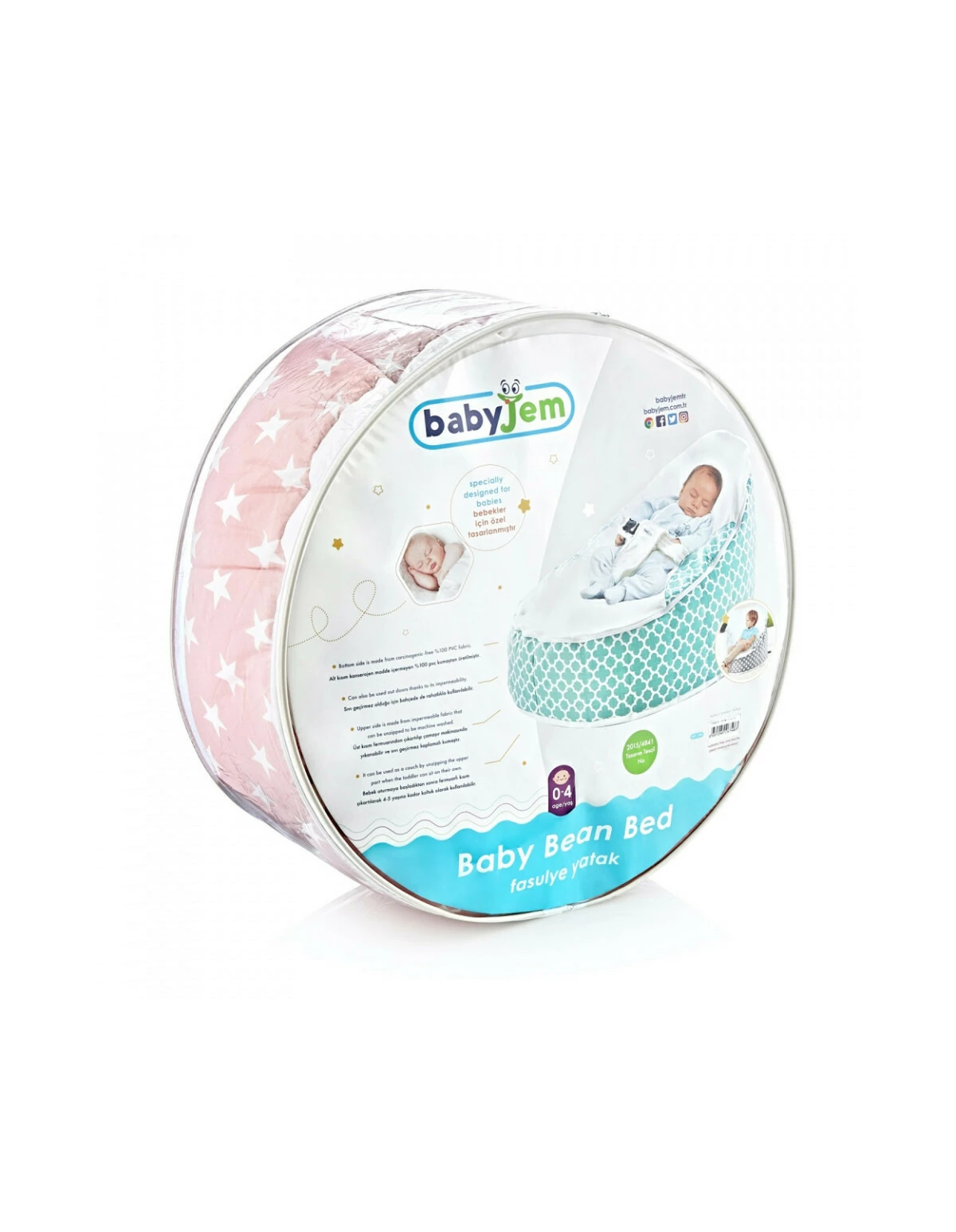 Fotoliu pentru bebelusi cu ham de siguranta Baby Bean Bed