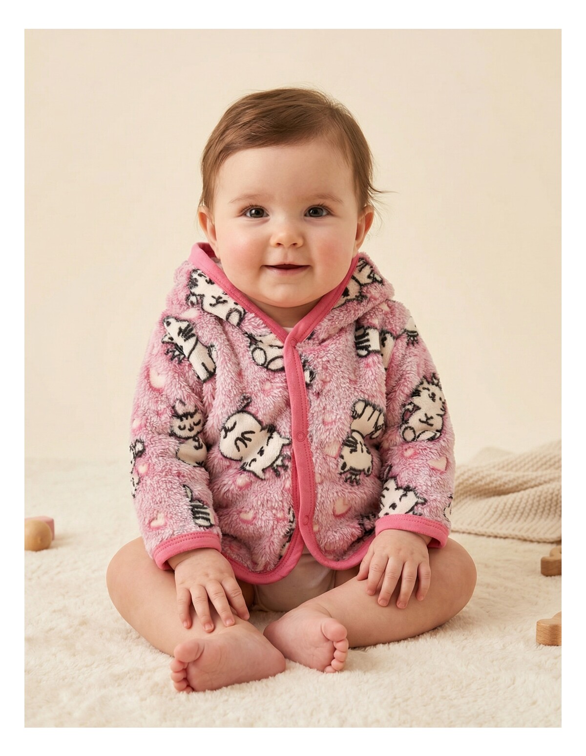 Hanorac Cocolino Pisicute, ciclam