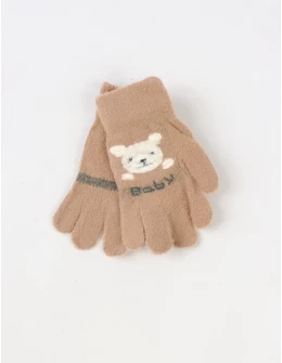 Manusi copii baby rabbit bej