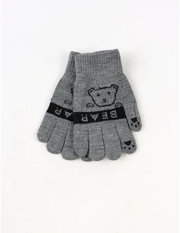 Manusi copii Bear gri inchis