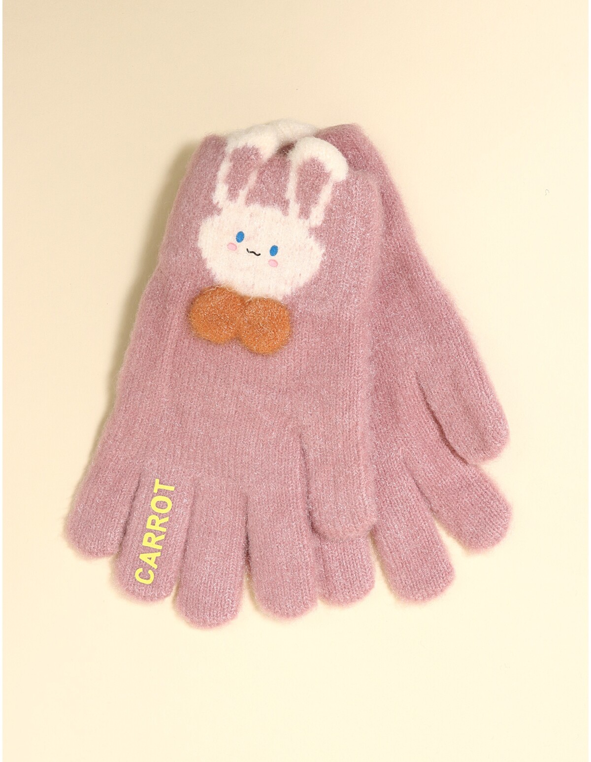 Manusi copii Hy Rabbit roz-prafuit