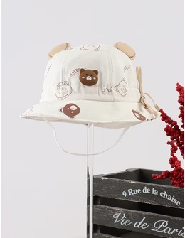 Palarie baietei, Logo Bear, cu alb