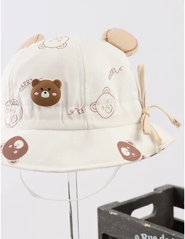 Palarie baietei, Logo Bear, cu alb