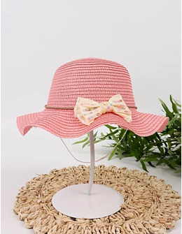 Palarie Cool Girl cu fundita, roz