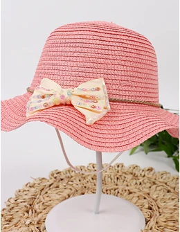 Palarie Cool Girl cu fundita, roz