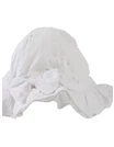 Palarie cu broderie, fundita si snur, alb picture - 2