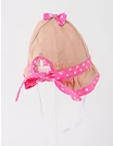 Palarie cu fundita, buline, snur, crem-roz picture - 3
