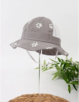 Palarie cu plasa, Imprimeu Catel, gri