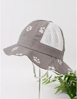 Palarie cu plasa, Imprimeu Catel, gri