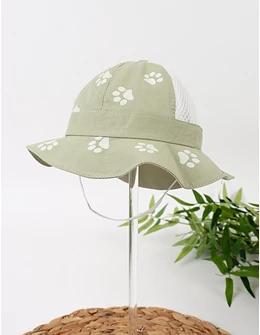 Palarie cu plasa, Imprimeu Catel, verde