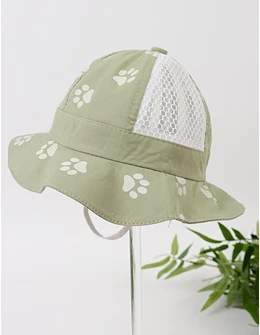 Palarie cu plasa, Imprimeu Catel, verde