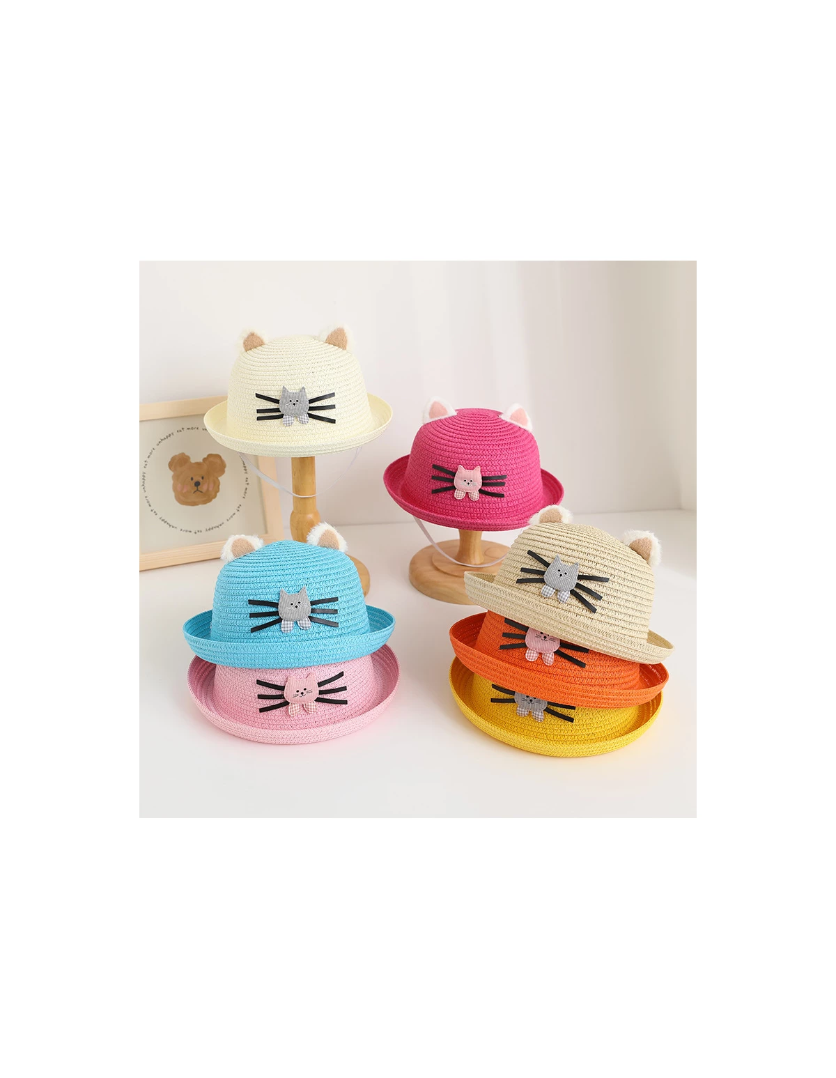 Palarie de paie Fify Kitty ecru