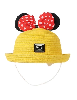 Palarie Minnie Mouse de plaja galben