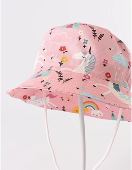 Palarie Unicorn si Castel, roz