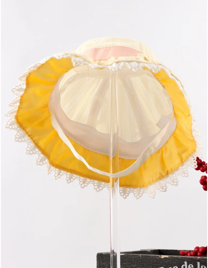 Palarie Zara brodata-floricele crem picture - 3