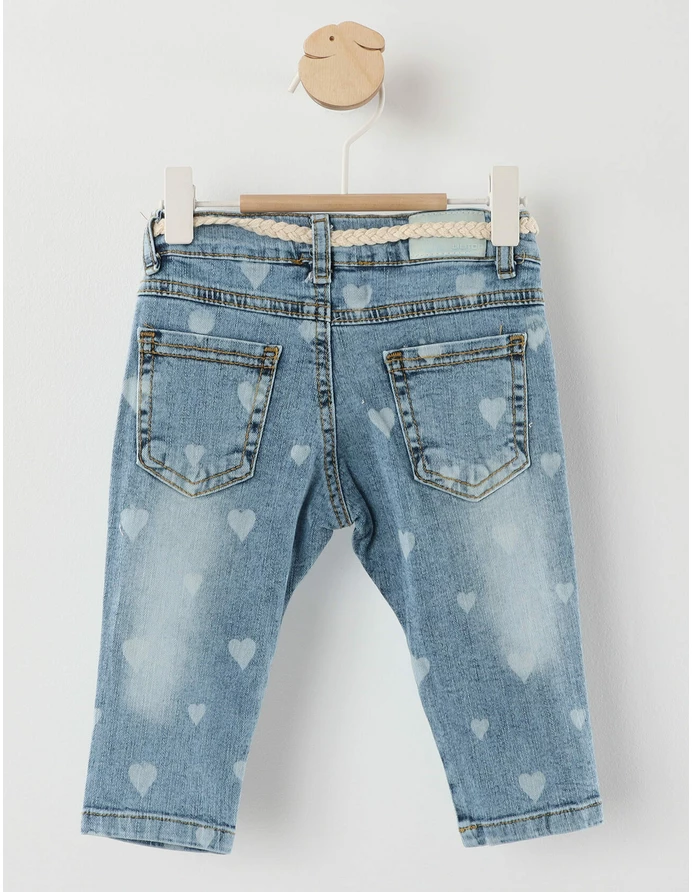Pantalon de blug Snur si Inimioare albastru picture - 3