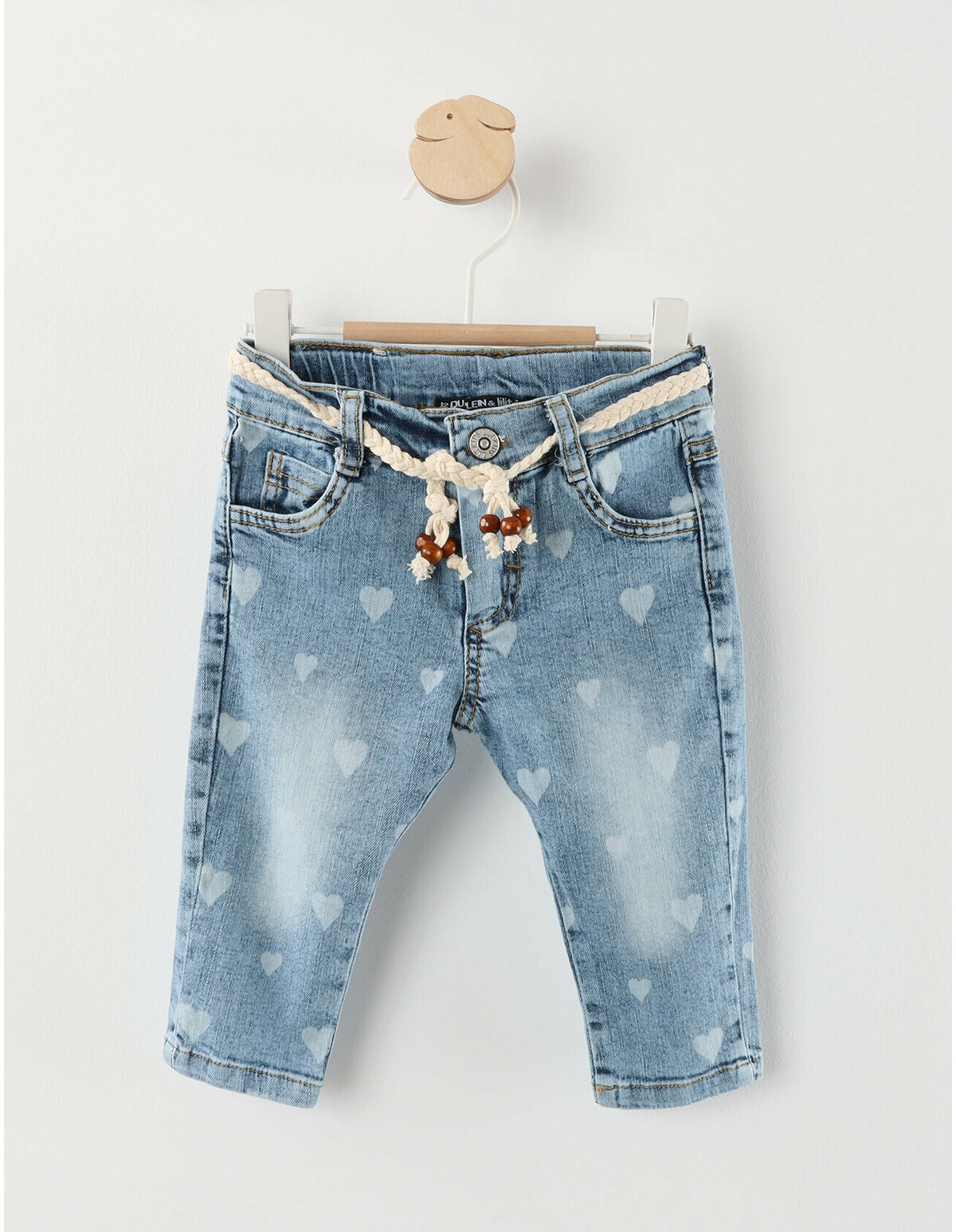 Pantalon de blug Snur si Inimioare albastru