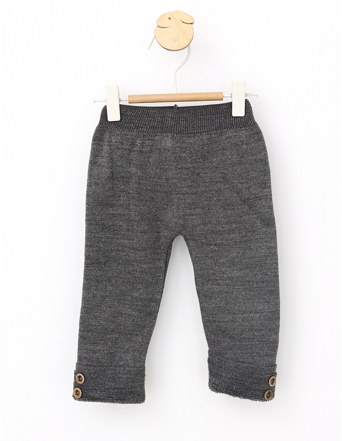 Pantalon stil colant imblanit gri