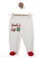 Pantalonasi cu botosei Santa\'s Gift alb 1