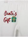 Pantalonasi cu botosei Santa\'s Gift alb 2