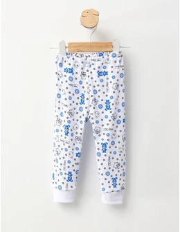 Pantaloni Baby Bear alb-albastru