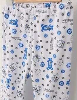 Pantaloni Baby Bear alb-albastru