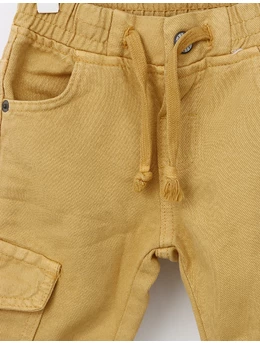 Pantaloni cargo Costin galben 2