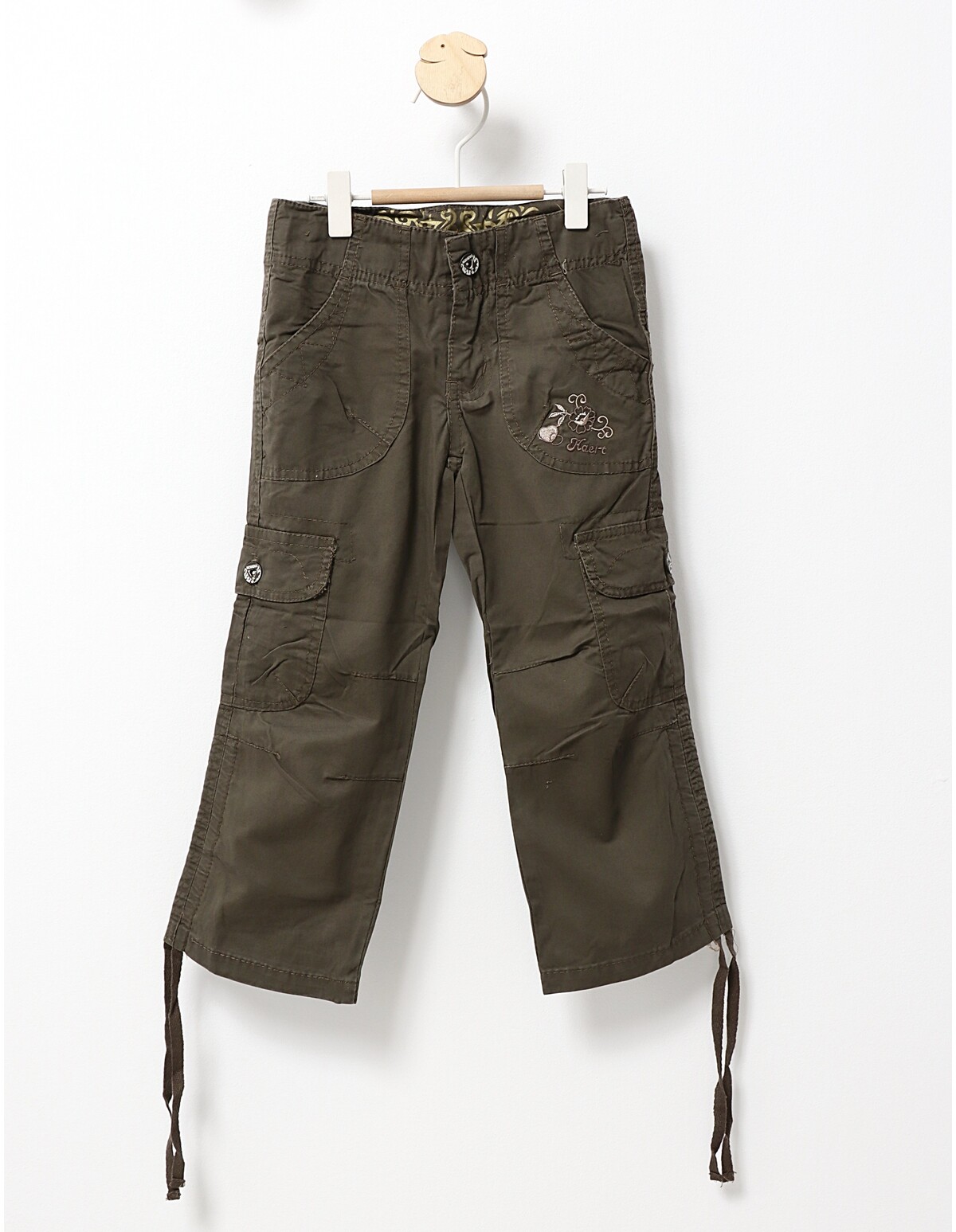 Pantaloni cargo Cristina bej inchis