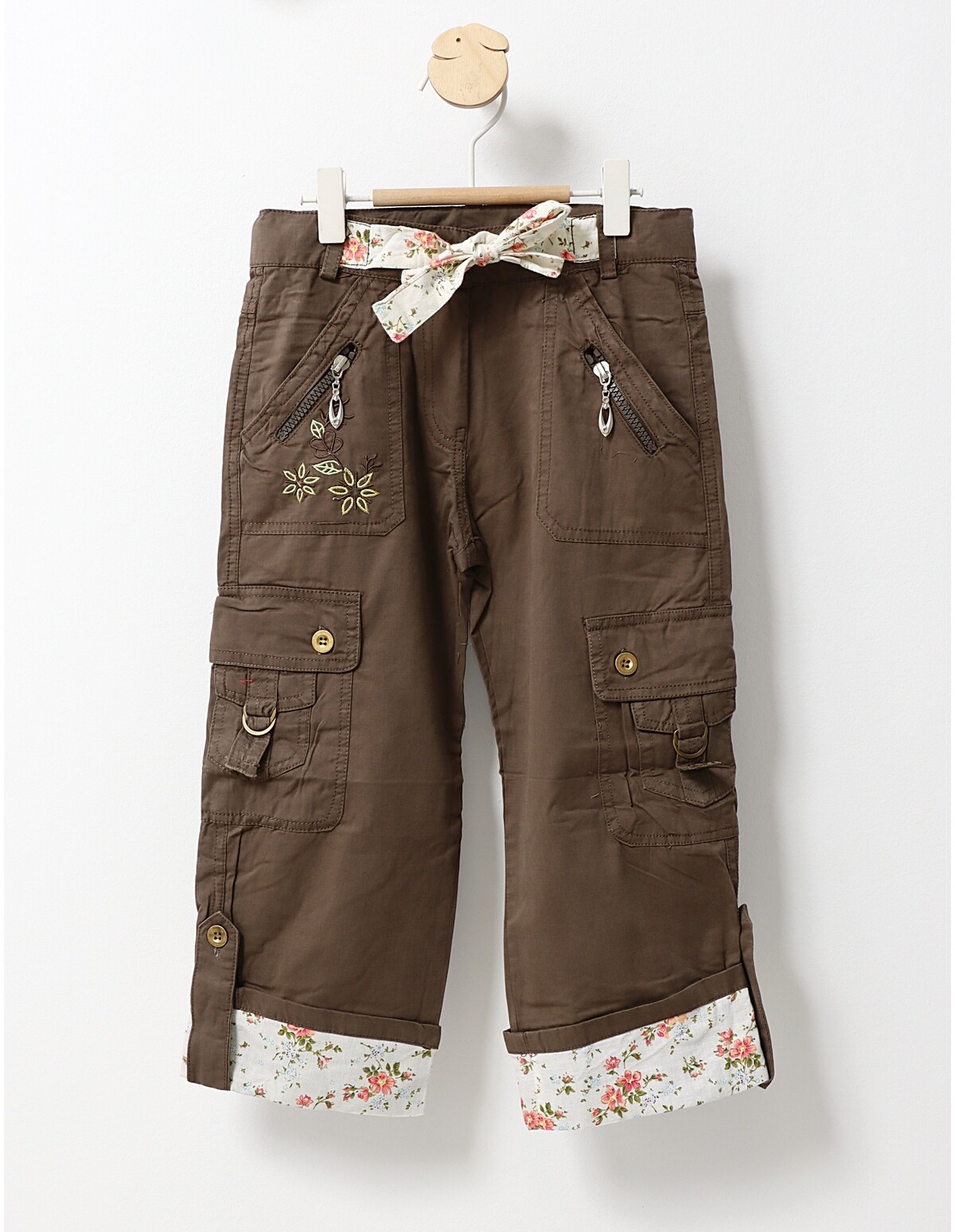 Pantaloni cargo Delia gri-inchis