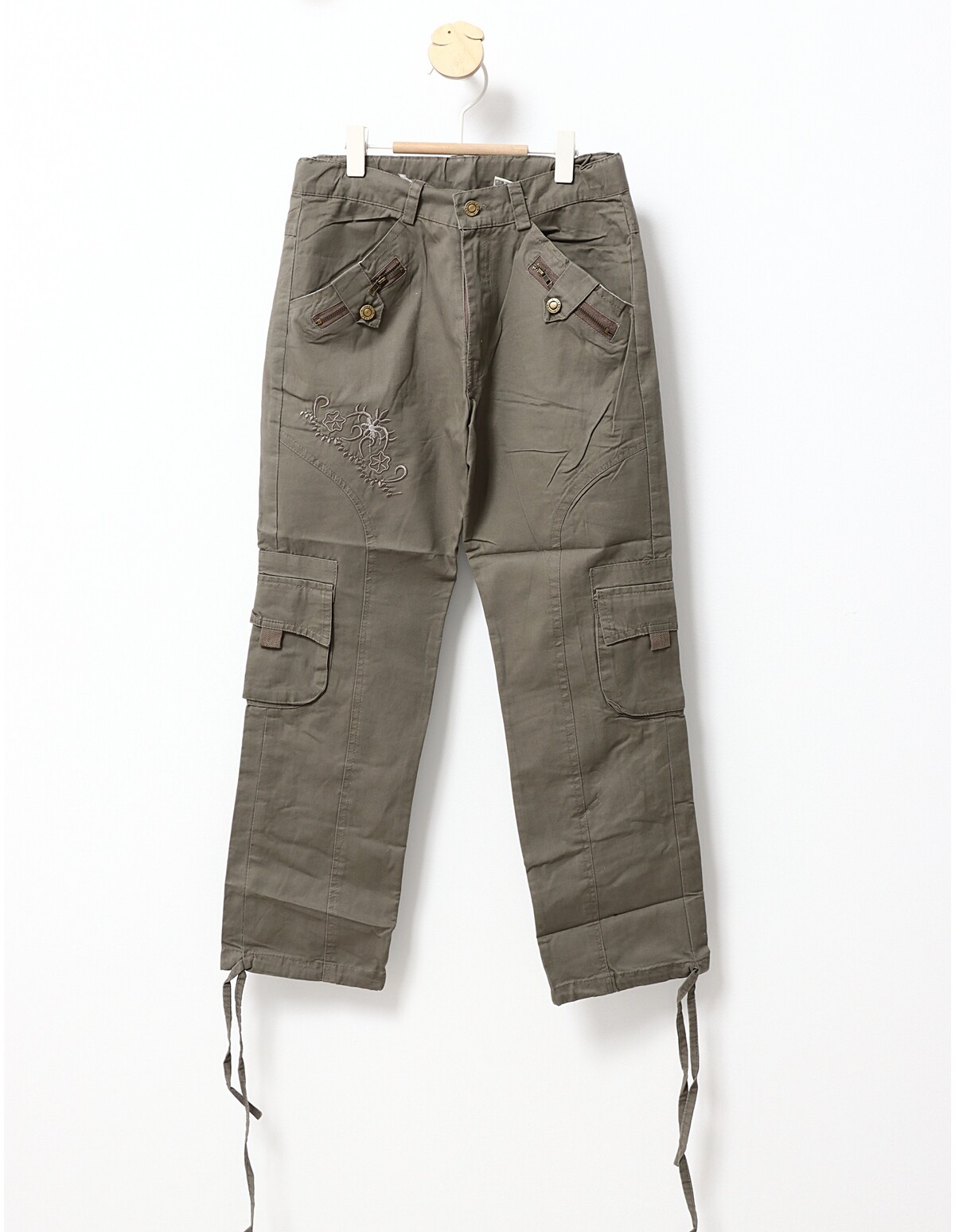 Pantaloni cargo Larissa gri-inchis