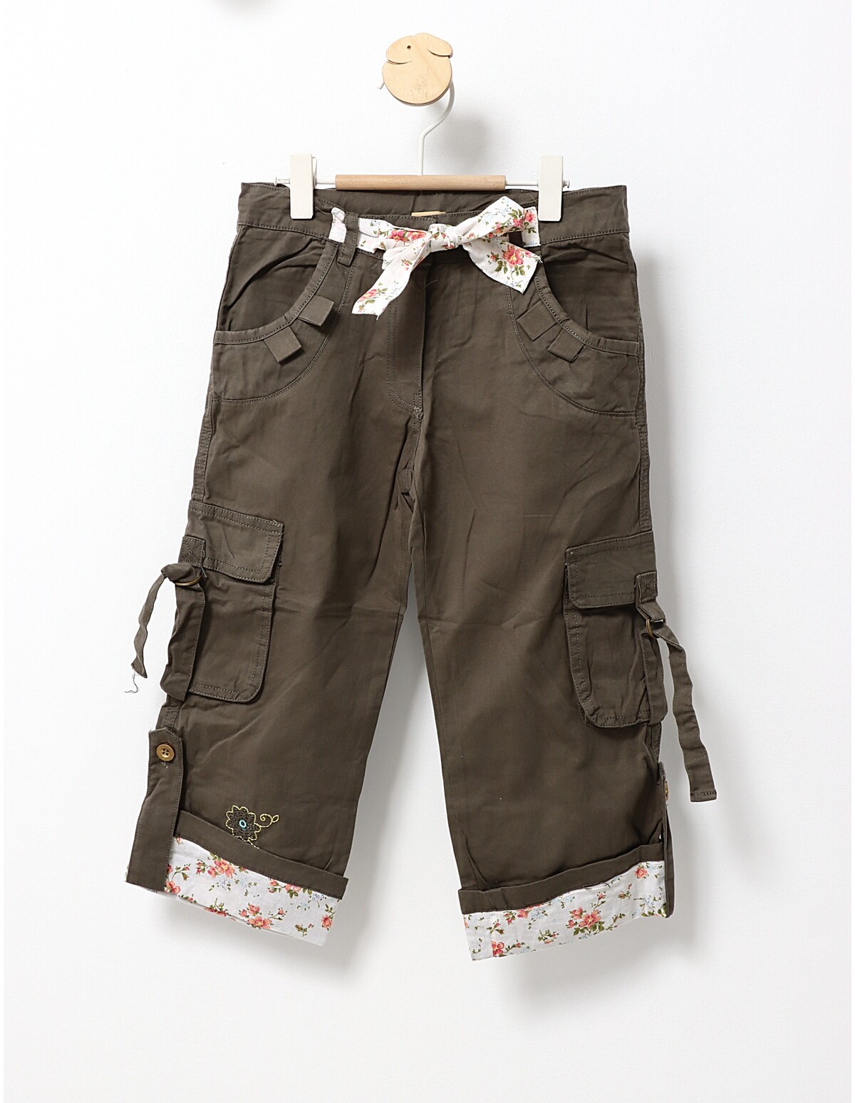 Pantaloni cargo Selena gri-inchis
