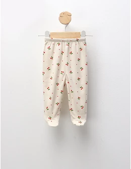 Pantaloni cu botosei Ace Trase, Ciresele, crem-rosu