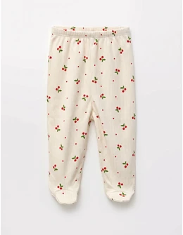 Pantaloni cu botosei Ace Trase, Ciresele, crem-rosu