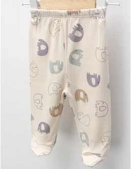 Pantaloni cu botosei Ace Trase, Elefantel, crem