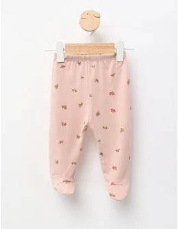 Pantaloni cu botosei Ace Trase Lalele, bej