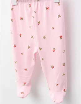 Pantaloni cu botosei Ace Trase Lalele, roz